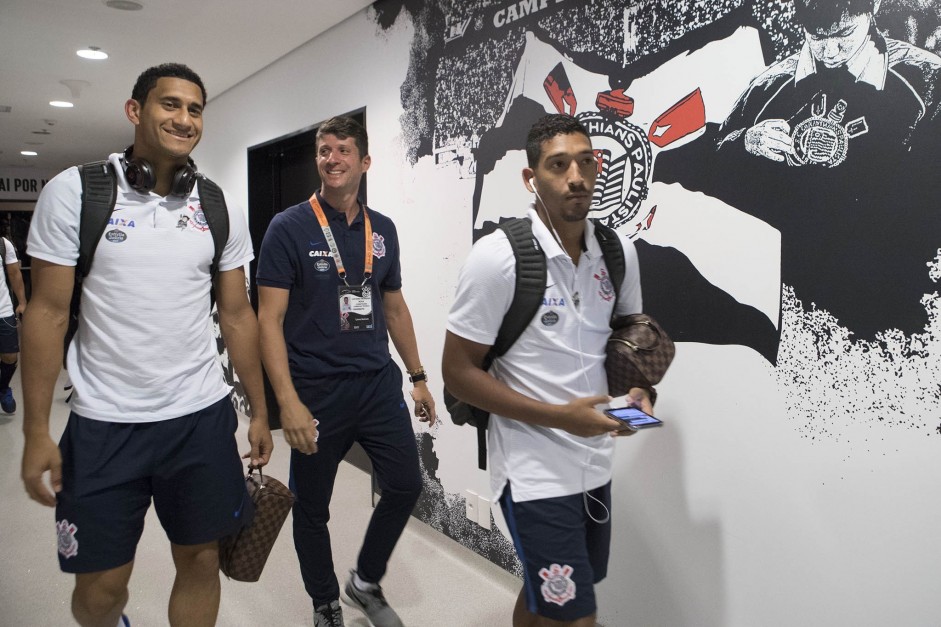 Pablo e Léo Príncipe chegando à Arena para enfrentar o Luverdense