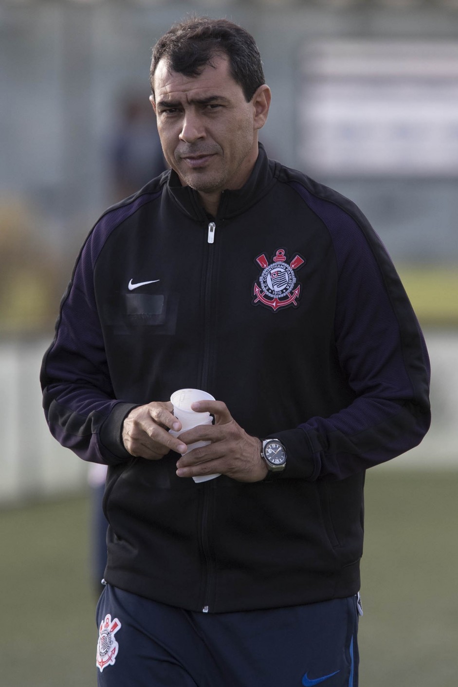 Fábio Carille comanda o último treino antes da decisão contra o Internacional