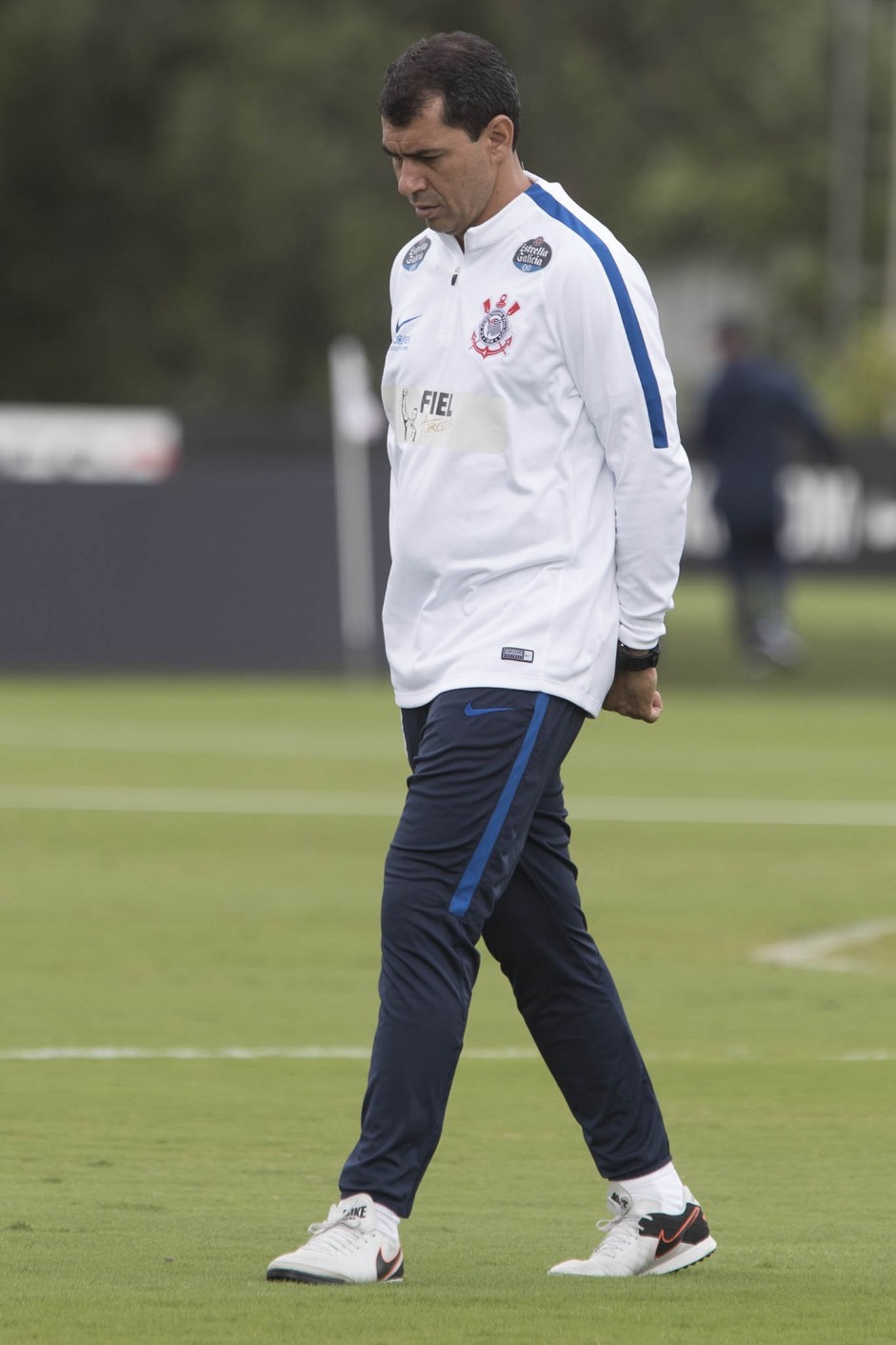 Fábio Carille no CT durante penúltimo treino antes da partida contra o São Paulo, na Arena