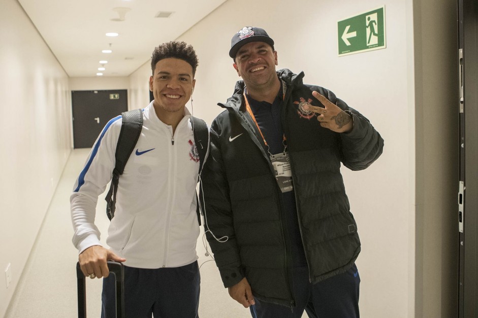 Marquinhos Gabriel chegando à Arena para enfrentar o Internacional, pela Copa do Brasil
