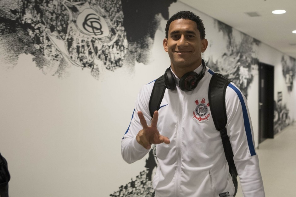 Pablo chega à Arena para enfrentar o São Paulo, pela semifinal do Paulistão