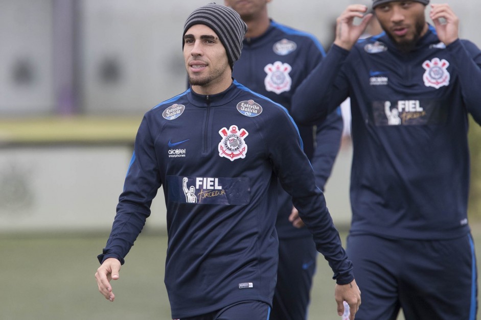 Gabriel durante treino preparatrio para a final contra a Ponte