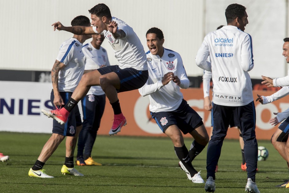 A alegria rolou solta no treino de hoje