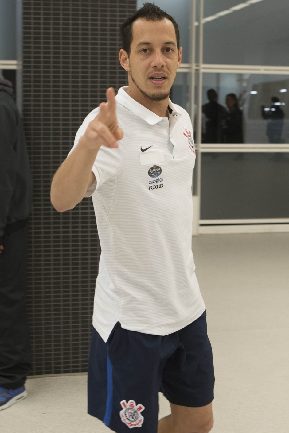 Rodriguinho chegando à Arena para duelo contra o Botafogo, pelo Brasileirão