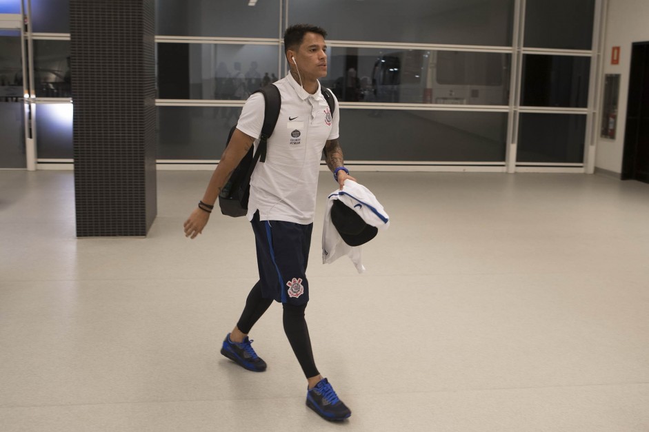 Giovanni Augusto chega  Arena para duelo contra o Atltico-PR