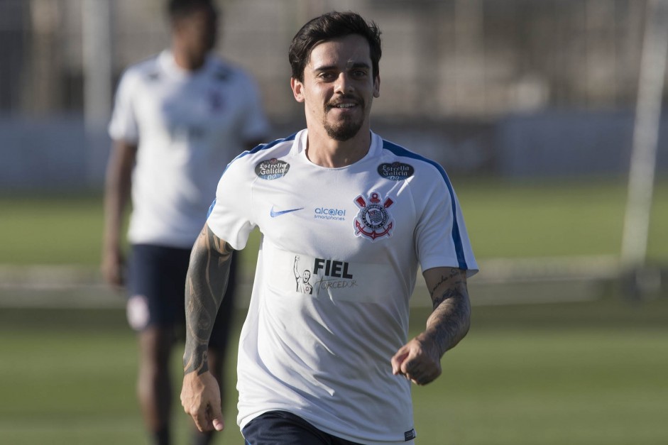 Fagner durante o treino desta tarde