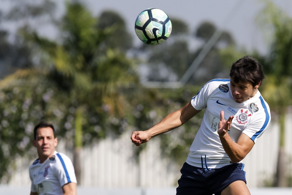 Romero no treino da manh antes do embarque para o Rio