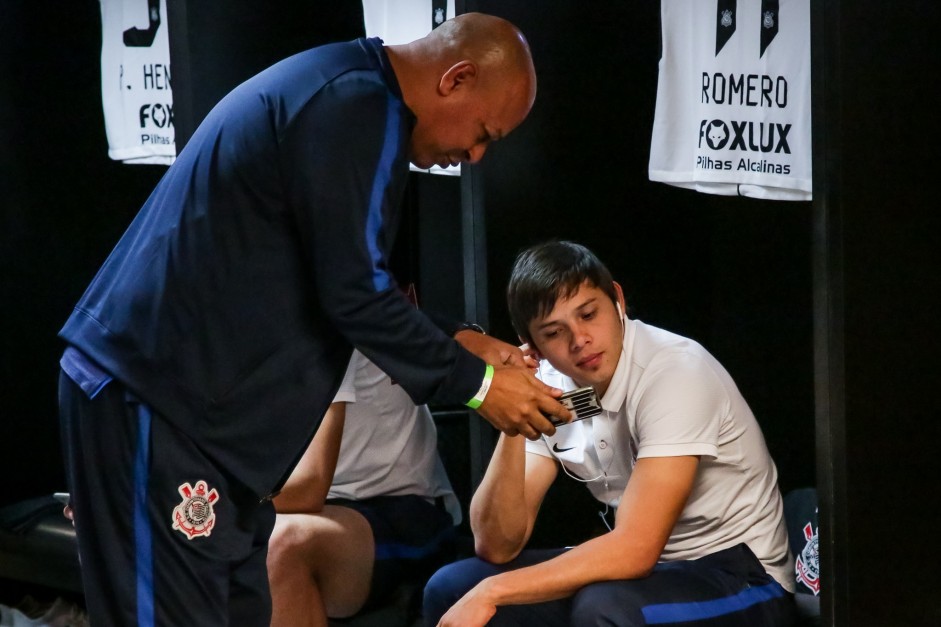 Romero antes da partida contra o Fluminense