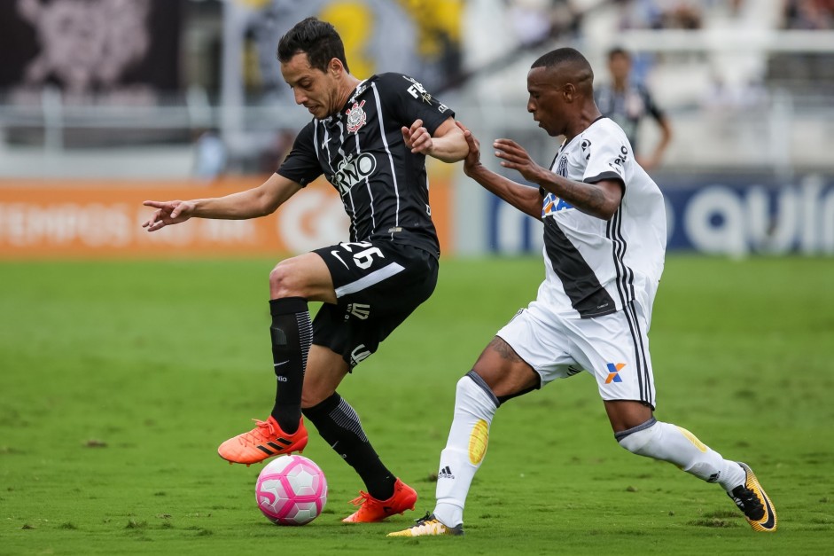 Rodriguinho em ação na partida contra a Ponte Preta