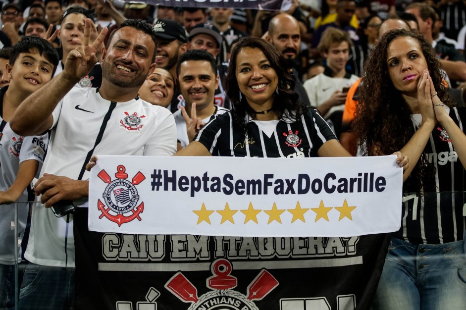 A torcida lotou a Arena para ver o time se sagrar heptacampeão