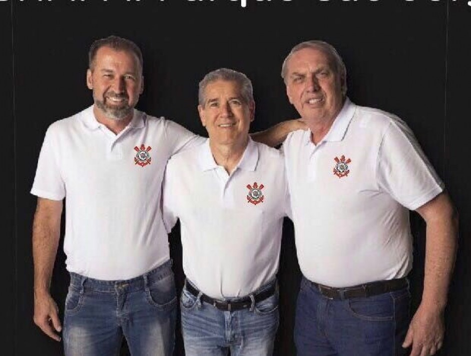 Augusto Melo, Roque Citadini e Osmar Stbile, da chapa Corinthians Mais Forte