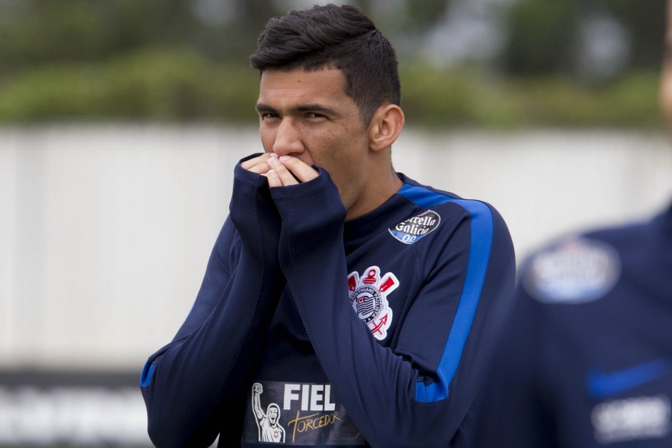 Balbuena no treino desta manh no CT Joaquim Grava