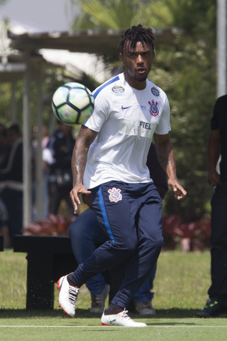 Paulo Roberto no treino desta tarde no CT Joaquim Grava