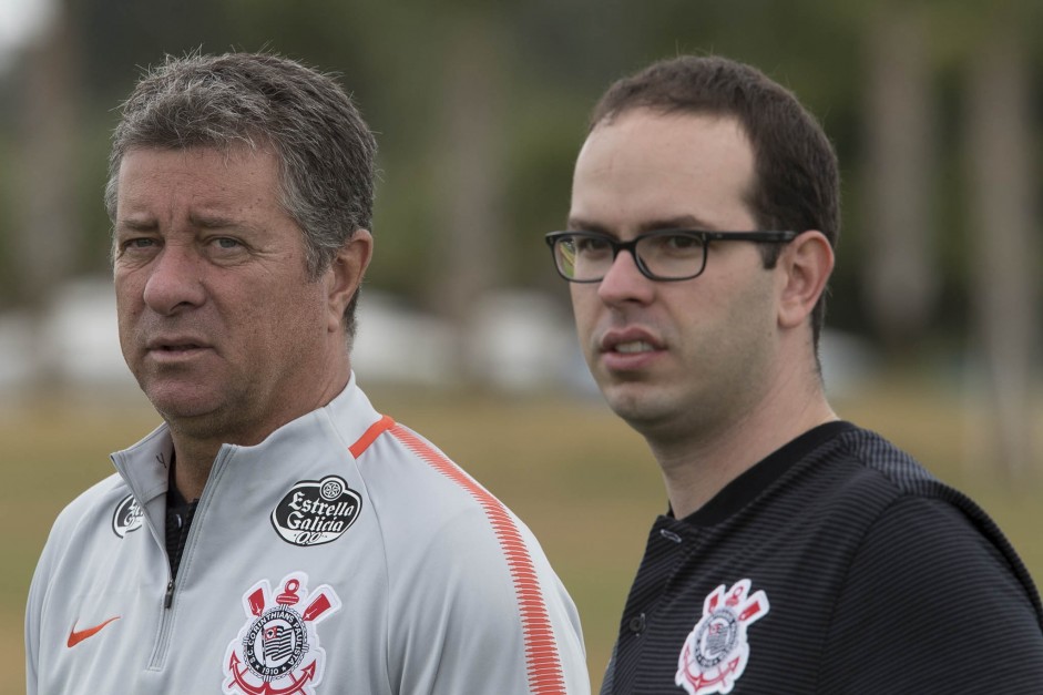 Walmir Cruz e Ivan Grava no treinamento desta manhã em solo americano