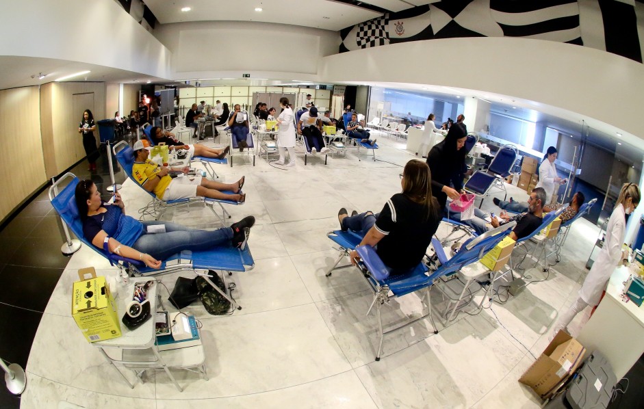 Corinthians realizou neste sbado a campanha emergencial de doao de sangue
