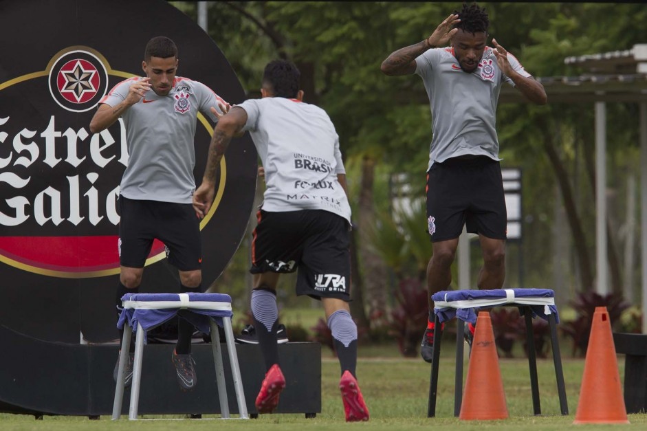 Gabriel e Paulo Roberto treinam de olho no Palmeiras, no prximo sbado