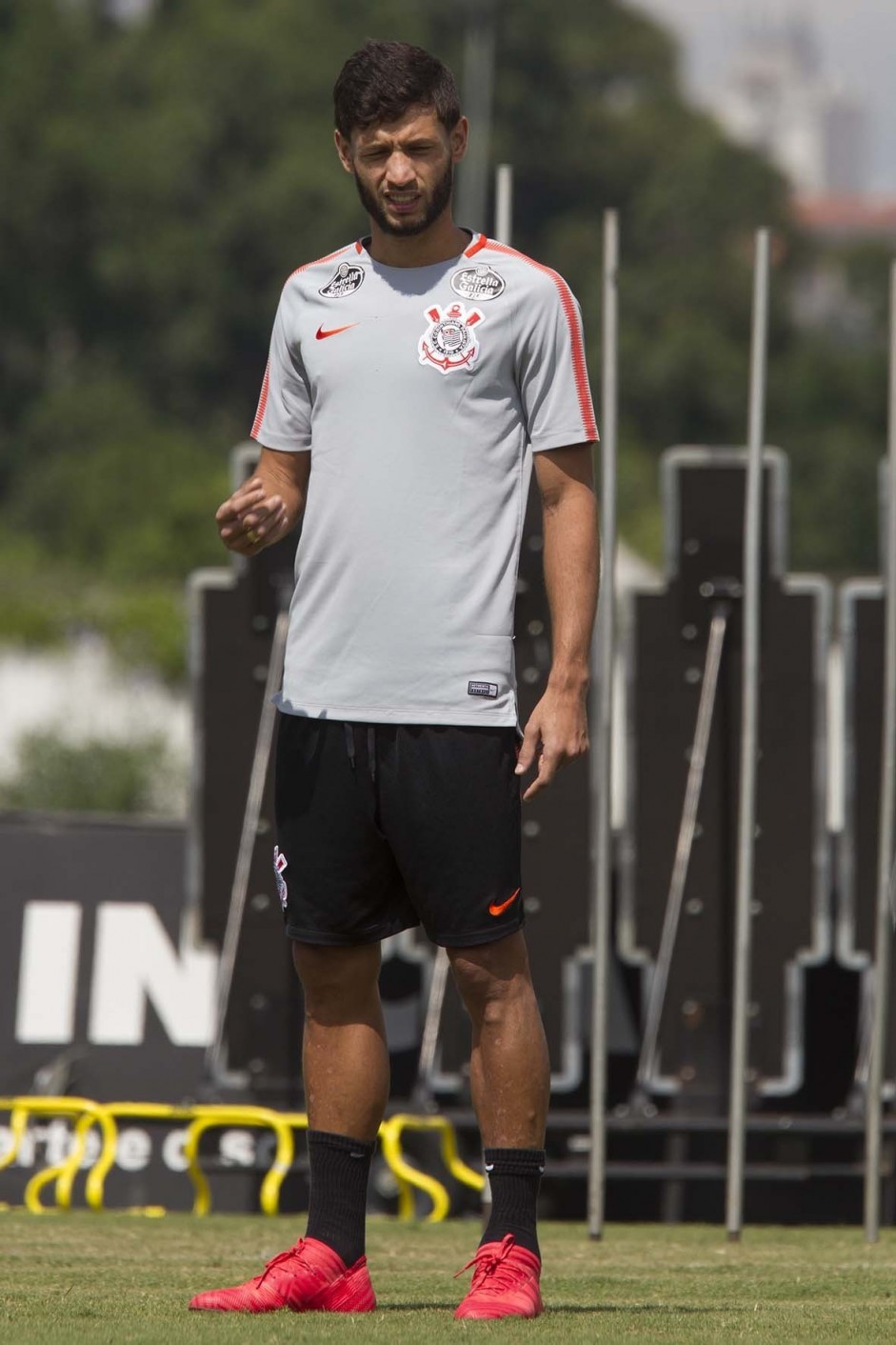 Juninho Capixaba no treino de hoje no CT Joaquim Grava