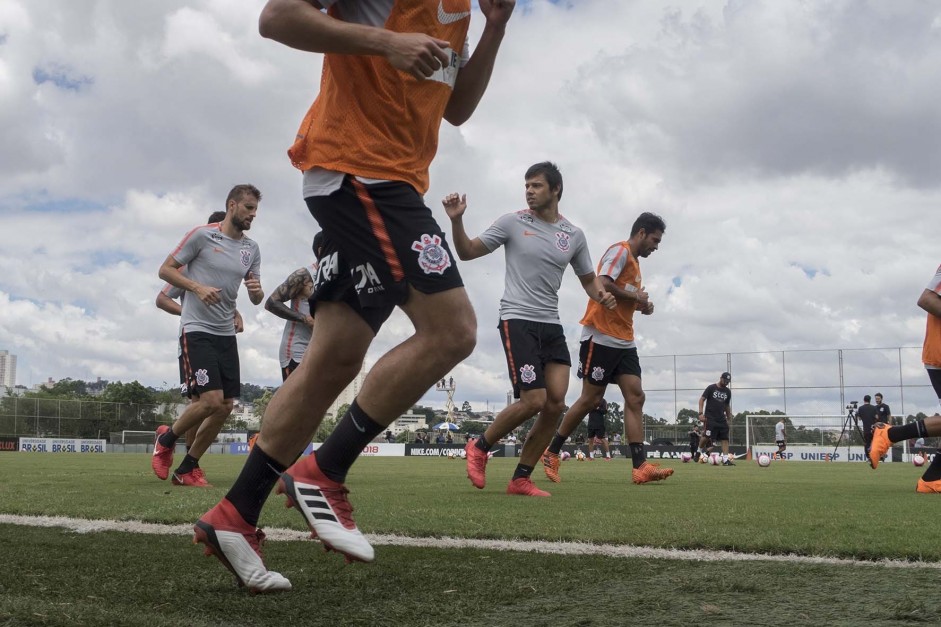 Treino desta manh no CT Joaquim Grava