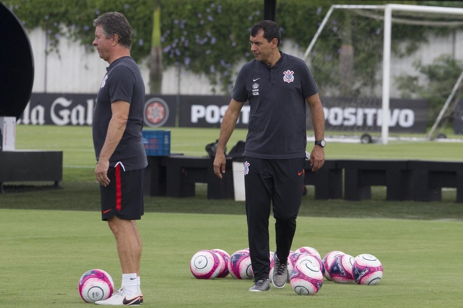 Walmir Cruz e Fbio Carille preparam o time para enfrentar o Mirassol, na quarta-feira