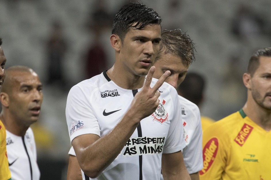 Balbuena na partida contra o Mirassol, na Arena Corinthians