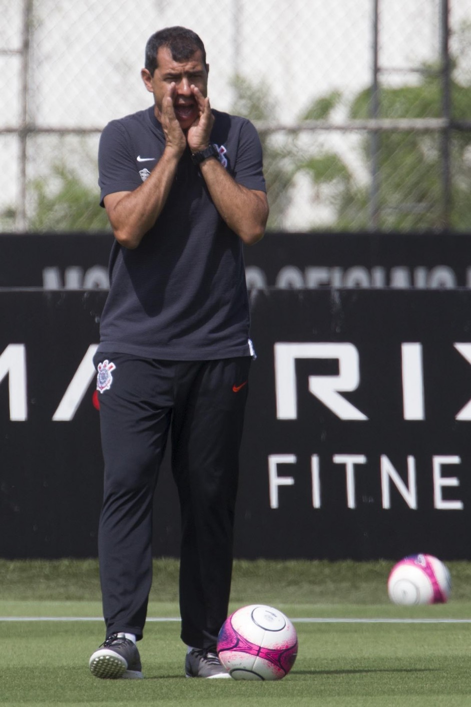 Fbio Carille comandou o penltimo treino antes do jogo decisivo contra o Bragantino