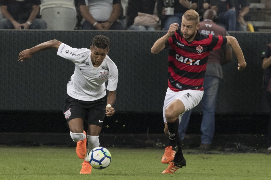 Pedrinho jogou muito bem diante o Vitria, na Arena Corinthians, pela Copa do Brasil