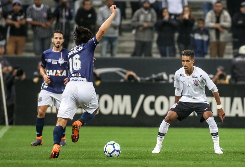 Pedrinho  o destaque individual do Corinthians atualmente; Contra o Santos o garoto fez boa partida