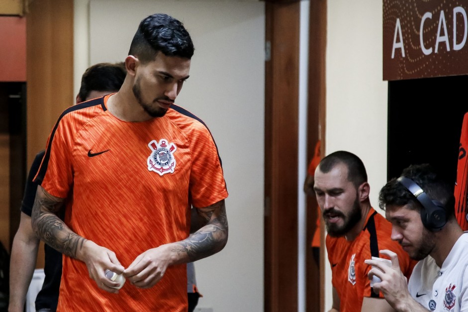 Pedro Henrique no vestirio da Arena Fonte para enfrentar o Bahia, pelo Brasileiro