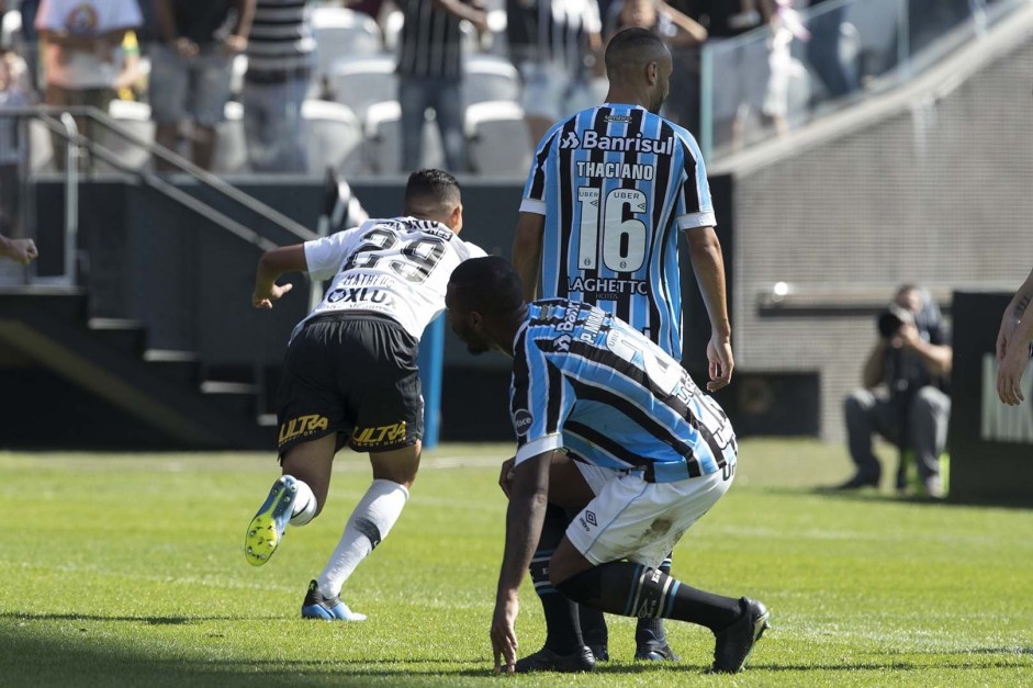 Matheus Matias marcou na ltima vitria alvinegra contra o Grmio, em amistoso recente