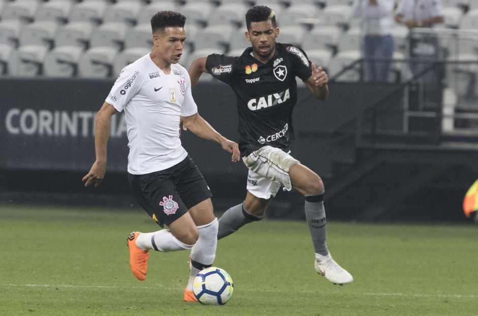 Marquinhos Gabriel entrou no segundo tempo da partida contra o Botafogo, na Arena Corinthians