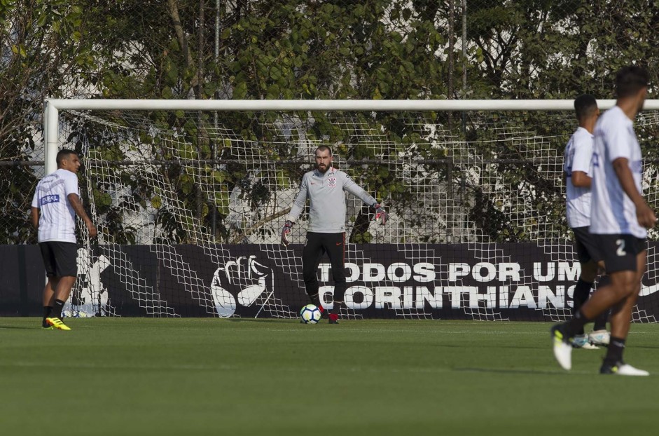 Jogadores no jogo-treino desta quinta