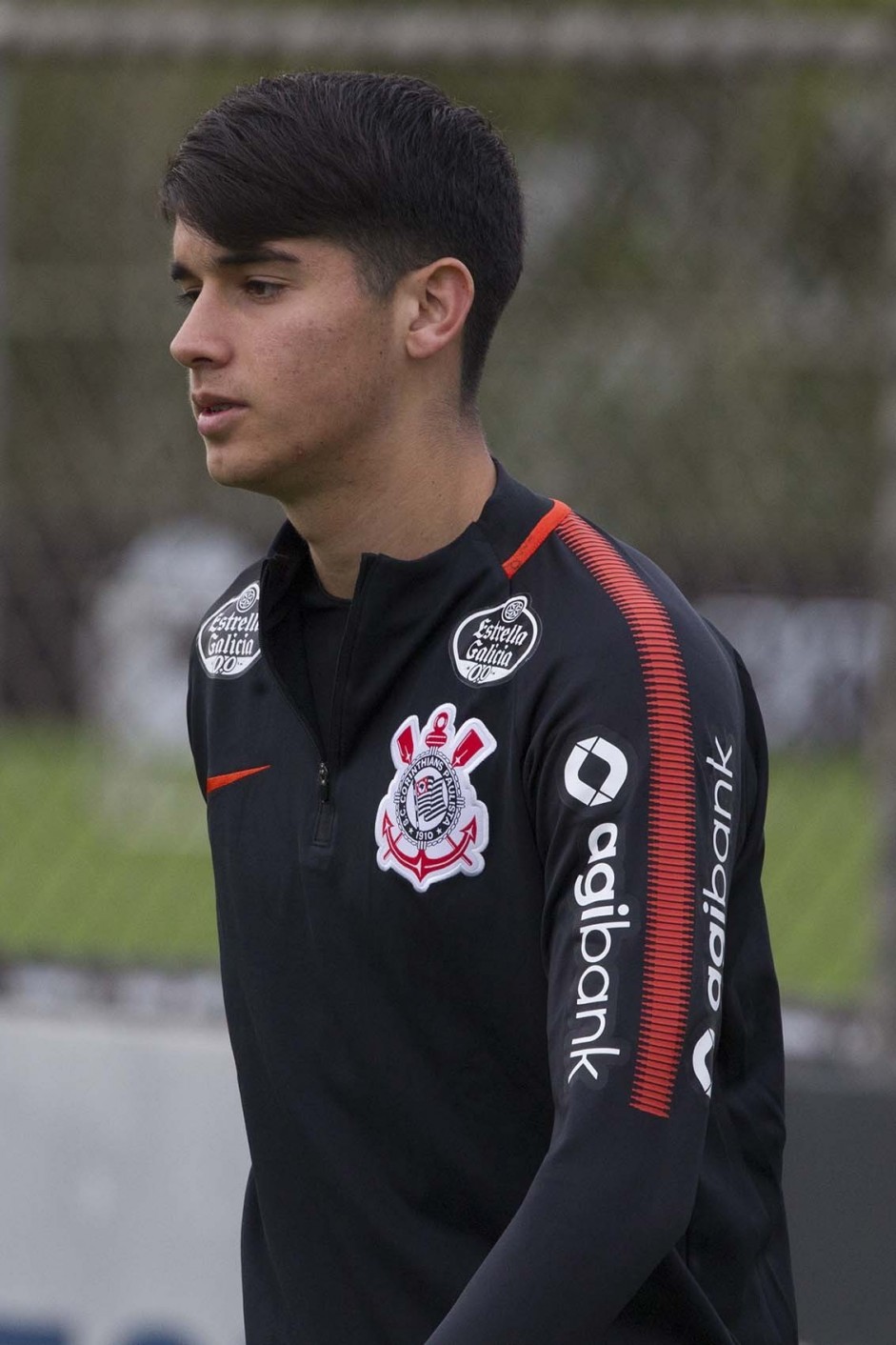 Ángelo Araos no seu primeiro treino como jogador do Timão