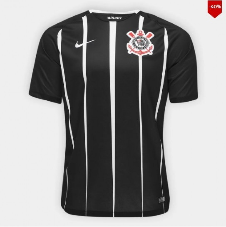 Camisa Corinthians II 17/18 s/nº Torcedor Nike Masculina