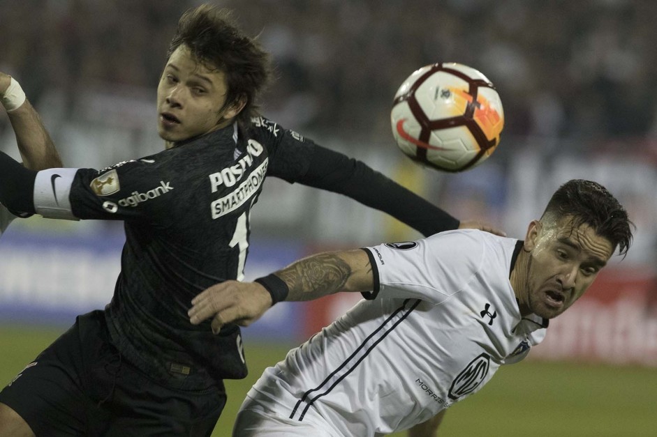 Romero durante partida contra o Colo-Colo, no Chile, pela Libertadores 2018