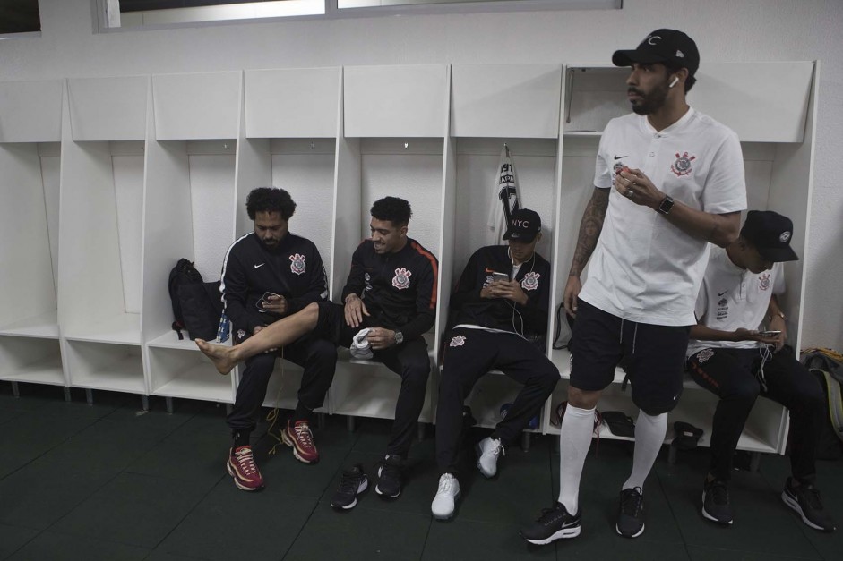 Vestiário da Arena Condá antes do jogo contra a Chapecoense, pelo Campeonato Brasileiro