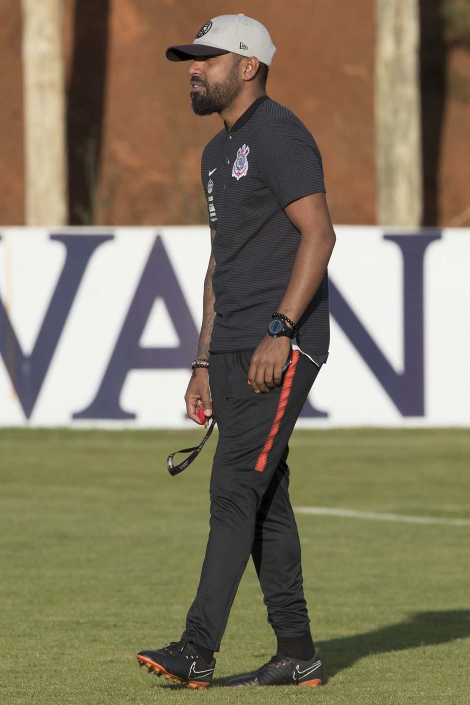Dyego Coelho durante o treinamento da equipe em Chapecó