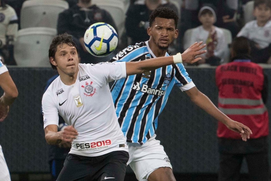 Romero durante jogo contra o Grêmio, na Arena Corinthians, pelo Brasileirão