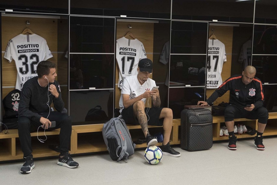 Vestiário antes do jogo contra o Grêmio, na Arena Corinthians