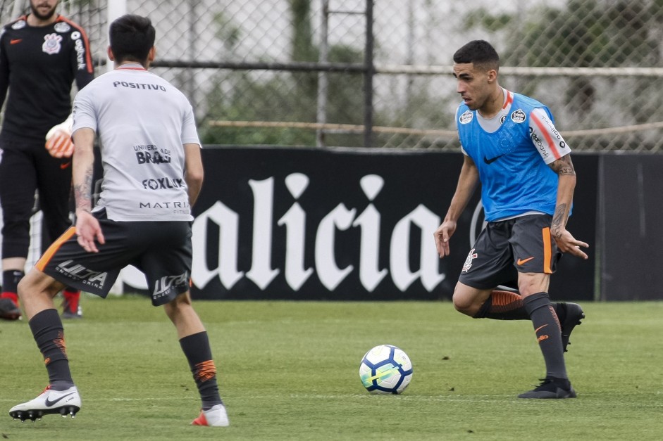 Gabriel no treinamento desta sexta