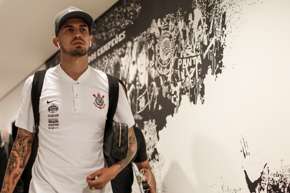 Pedro Henrique antes de enfrentar o Paran Clube, na Arena Corinthians