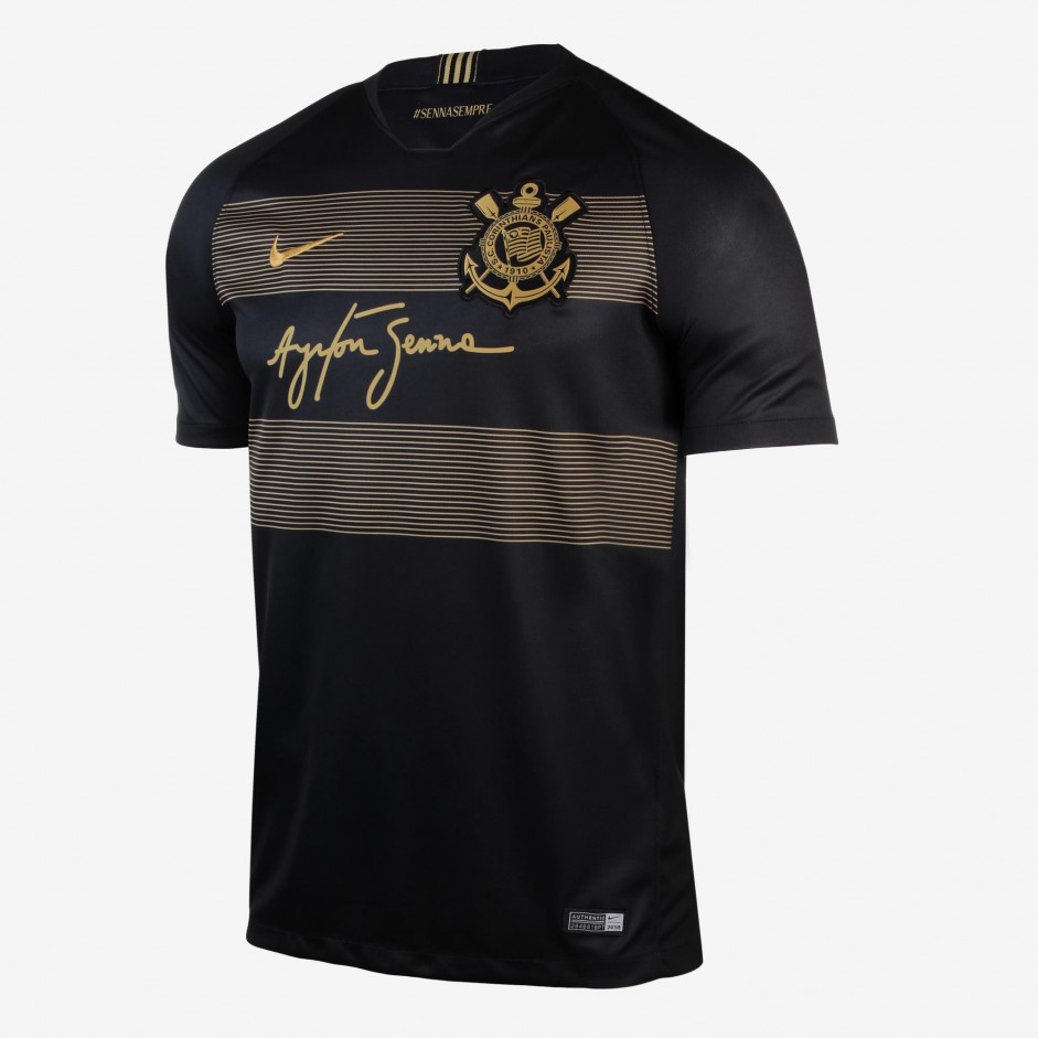 Nova camisa do Corinthians homenageia dolo nacional e ex-piloto de Frmula 1 Ayrton Senna