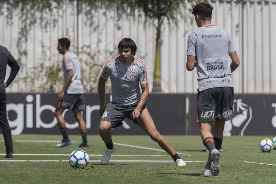Romero em treinamento desta terça, no CT