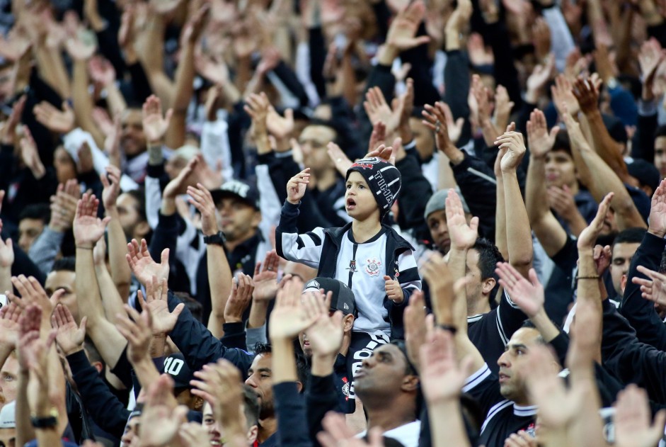 Torcida compareceu em peso na Arena Corinthians para duelo contra o Flamengo