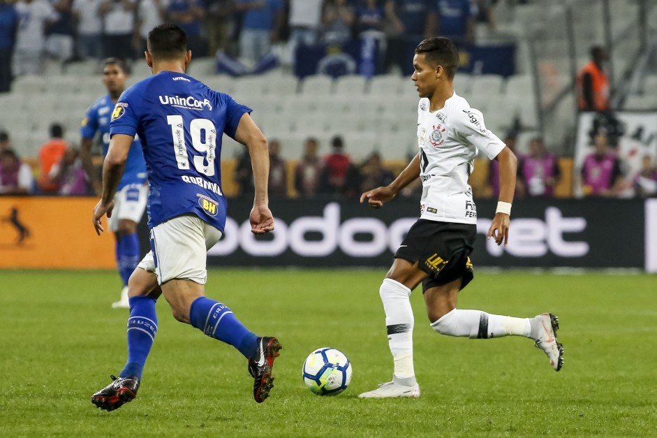 Garoto Pedrinho entrou no segundo tempo da final contra o Cruzeiro, pela Copa do Brasil