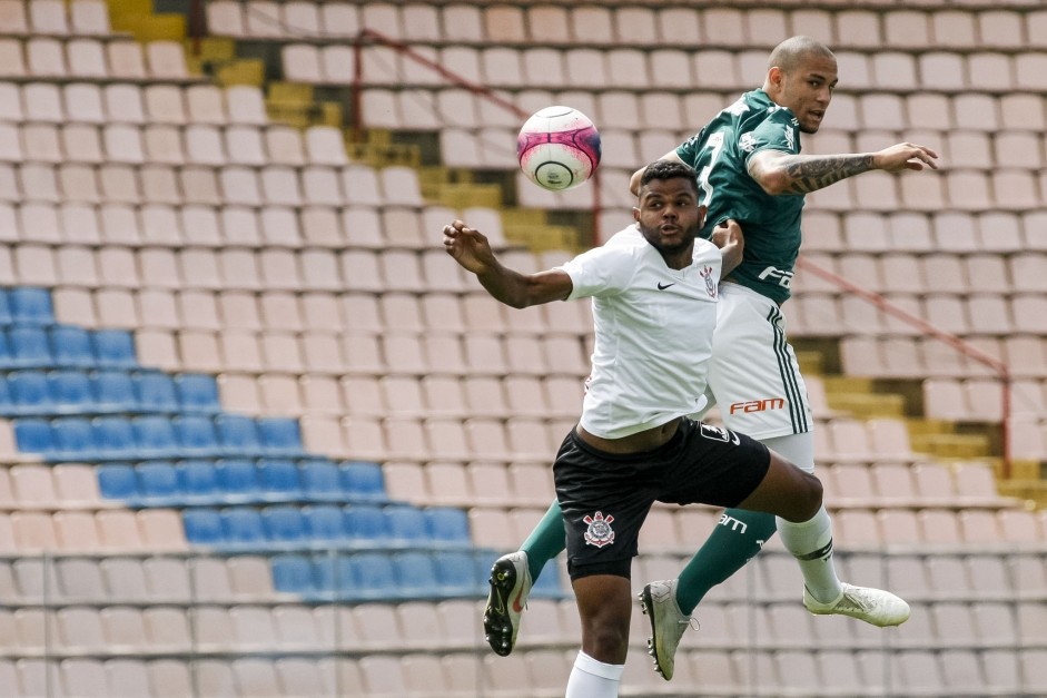 Nathan na final do Paulista Sub-20, contra o Palmeiras