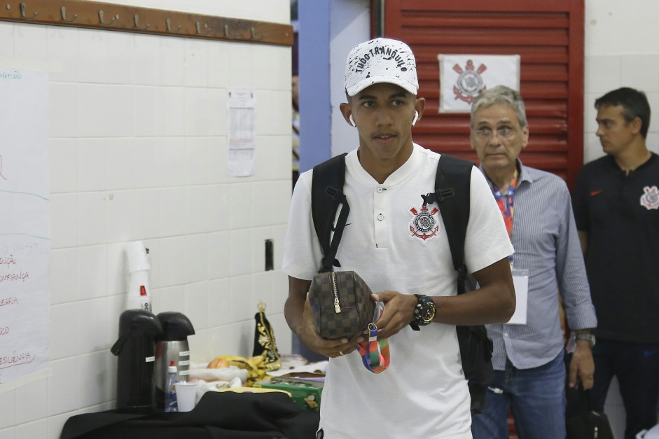 Imagens do vestirio de Corinthians e Capital-TO pela Copa SP de Futebol Jr