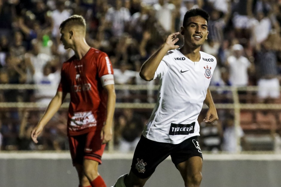 Fabrcio Oya marcou o segundo gol do Timozinho sobre o Ituano, pela Copinha 2019