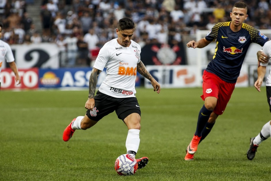 Fagner no jogo contra o Red Bull Brasil, na Arena Corinthians, pelo Paulisto