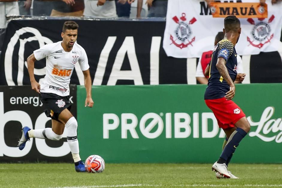Léo Santos no jogo contra o Red Bull Brasil, na Arena Corinthians, pelo Paulistão