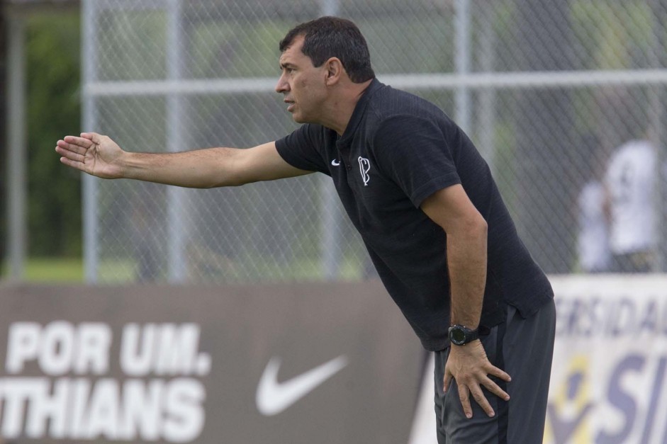Treinador Fbio Carille prepara a equipe para duelo contra o RB Brasil, pelo Paulisto